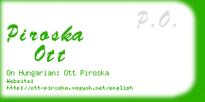 piroska ott business card